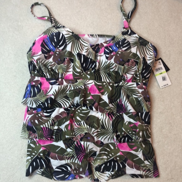 Island Escape 3 tier tankini top 18W - Picture 3 of 5